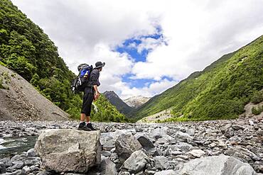 Guy at Arthur's Pass, Selwyn, Canterbury, South Island, New Zealand, Oceania