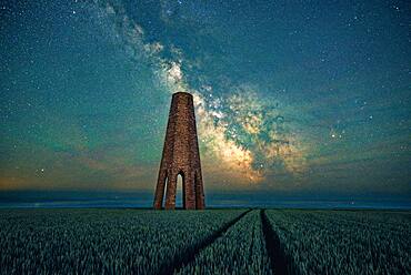 Milky Way over The Daymark, Devon, England, United Kingdom, Europe