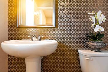 Beautiful custom bathroom design abstract