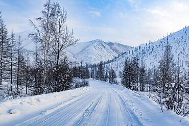 Road of Bones in the Suntar-Khayata mountain Range, Sakha Republic, Yakutia, Russia, Europe