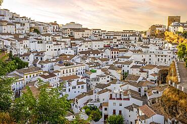 White washed architecture of Setenil de las Bodegas, Andalucia, Spain, Europe