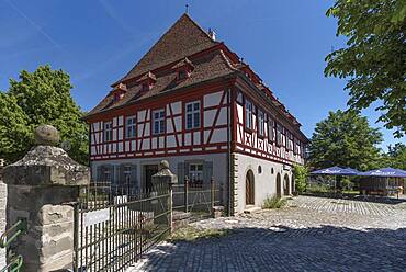 Historic inn Zur Krone built 1704/05, today Franconian Open Air Museum, Bad Windsheim, Middle Franconia, Bavaria, Germany, Europe