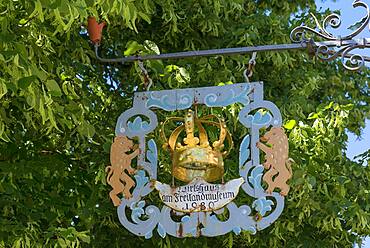 Nose sign from the Krone Inn at the Franconian Open Air Museum, Bad Windsheim, Middle Franconia, Bavaria, Germany, Europe