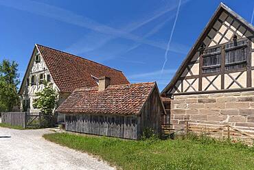 Historic farmstead, built in 1711, today Franconian Open Air Museum, Bad Windsheim, Middle Franconia, Bavaria, Germany, Europe