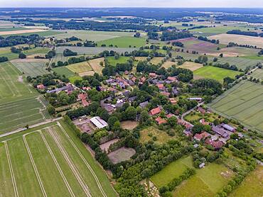 The Rundlingsdorf Satemin is one of the 19 Rundlings villages that have applied to become a UNESCO World Heritage Site. Satemin, Lower Saxony, Germany, Europe