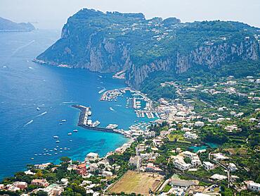 View of Marina Grande, Capri, Gulf of Naples, Campania, Italy, Europe