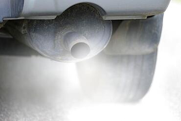 Exhaust with exhaust gases of a combustion engine, diesel engine, Baden-Wuerttemberg, Germany, Europe