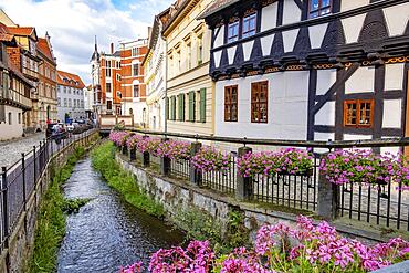 Muehlgraben in Quedlinburg, Saxony-Anhalt, Germany, Europe