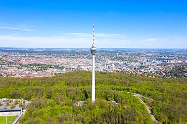 Stuttgart TV Tower Stuttgart Tower Skyline Aerial View City Architecture Travel Travel in Stuttgart, Germany, Europe