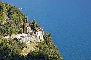 Ristorante Ponale Alto Belvedere, Old Coast Road and Hiking Trail Via Ponale, Riva del Garda, Lake Garda North, Trento, Trentino-Alto Adige, Italy, Europe