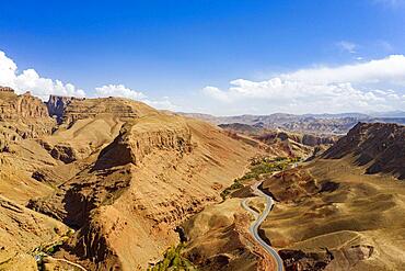 Aerial of Yakawlang province, Bamyan, Afghanistan, Bamyan, Afghanistan, Asia