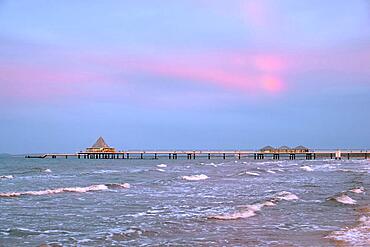 Evening atmosphere on the beach of Heringsdorf, Usedom Island, Mecklenburg-Western Pomerania, Germany, Europe