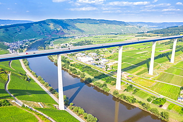 Hochmoselbruecke Bridge over the Moselle River in Zeltingen, Germany, Europe