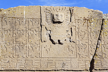 Sun Gate, ruins of Tiwanaku, also Tiahuanaco from the pre-Inca period, Unesco World Heritage Site, La Paz Department, Bolivia, South America