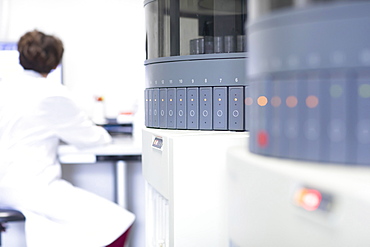 Laboratory equipment in a histology laboratory, Freiburg, Baden- Wuerttemberg, Germany, Europe