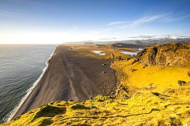 View from Cape Dyrholaey, Black Beach, Vik i Myrdal, Suourland, South Iceland, Iceland, Europe