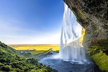 Seljalandsfoss Waterfall, Seljalandsa River, South Iceland, Iceland, Europe