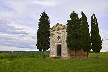 Vitaleta Church in Spring, Orcia Valley, Tuscany, Italy, Europe