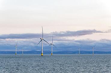 Burbo Bank offshore wind farm in Liverpool Bay, United Kingdom, Europe