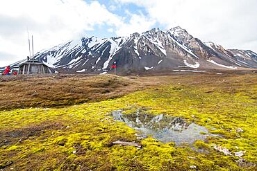 Former whaling station Bamsebu in Bellsund, Spitsbergen, Norway, Europe