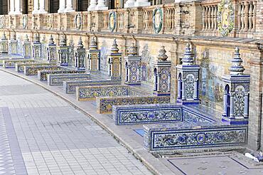 Plaza de Espana, Seville, Andalusia, Spain, Europe