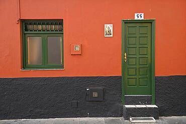 House entrance in Puerto de la Cruz, Tenerife, Spain, Europe