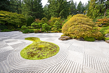 Rock Garden, Zen Garden, Japanese Garden, Portland, Oregon, USA, North America