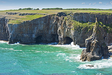 Rocky coast in Pembrokeshire National Park, Wales, Great Britain