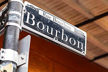 Bourbon street sign in new orleans, louisiana