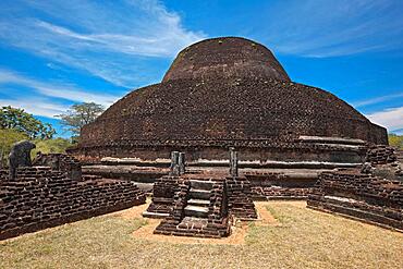 Ancient Buddhist dagoba stupe Pabula Vihara Ancient city of Pollonaruwa, Sri Lanka, Asia