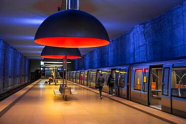 Westfriedhof, underground station, modern architecture, Munich, Germany, Europe