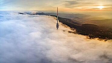 Hornisgrinde in the fog, Sasbachwalden, Baden-Wuerttemberg, Germany, Europe