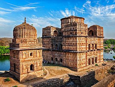 Royal cenotaphs of Orchha in Orchha, Madhya Pradesh, India, Asia