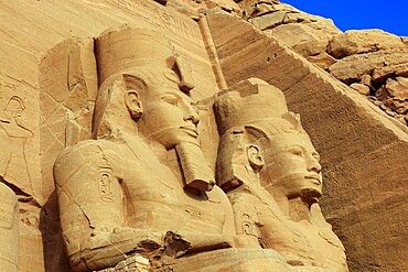 Abu Simbel, also Abu Simbal, Ebsambul or Isambul, temple of Ramses II Upper Egypt, Egypt, Africa