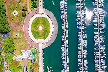 Top Down over Marina, Torquay, Torbay. English Riviera, Devon, England, United Kingdom, Europe