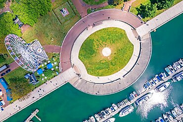 Top Down over Marina, Torquay, Torbay. English Riviera, Devon, England, United Kingdom, Europe