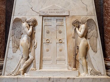 Monument to the Royal Stuarts, by Antonio Canova, St Peter's Basilica, Vatican, Rome, Italy, Europe