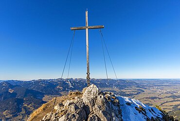 Panorama from the Rubihorn, 1957m, into the Illertal, Allgaeu Alps, Allgaeu, Bavaria, Germany, Europe