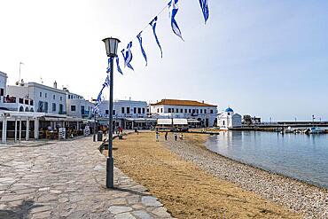 Old harbour of Horta, Mykonos, Greece, Europe