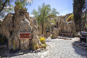 Tour 15 min in Valle de la Luna, Moon Valley formed by erosion, also Killa Qhichwa, La Paz, Bolivia, South America