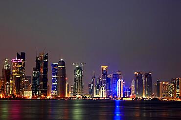 Skyline of Doha, Qatar, Qatar, Asia