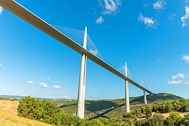 Millau Viaduct bridge, the highest bridge in the World. Aveyron Departement. France