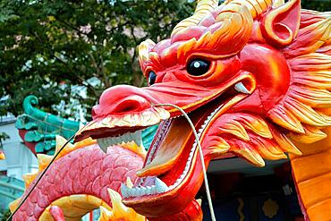 Plastic Model of a Dragon in a Singapore Street