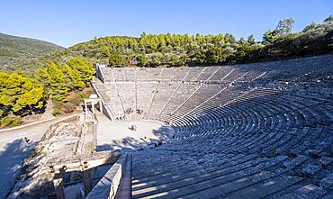 Amphitheatre, Theatre of Epidauros, Epidauros, Pelepones, Greece, Europe