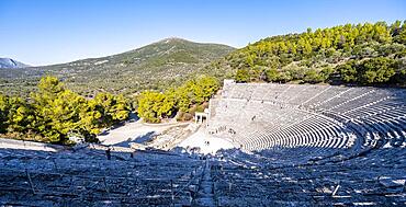 Amphitheatre, Theatre of Epidauros, Epidauros, Pelepones, Greece, Europe