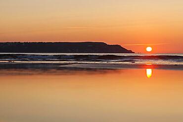 Sunset at Crozon peninsula, Brittany, France, Europe