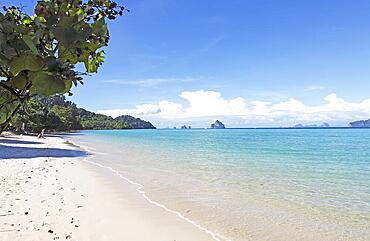 Paradise Beach, white sandy beach, Koh Kradan, Andaman Sea, Southern Thailand, Thailand, Asia