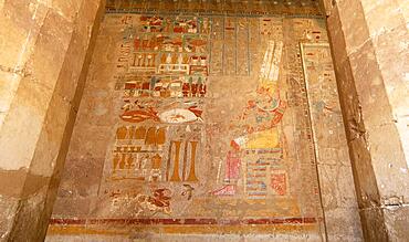 Rock drawing in the Temple of Hatshepsut, Valley of the Kings, Luxor, Egypt, Africa