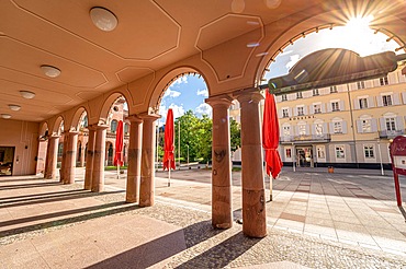 Historic town centre with sun star, Bad Wildbad, Black Forest, Germany, Europe