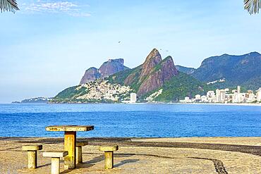 View of Ipanema beach in Rio de Janeiro on a summer morning, Brasil